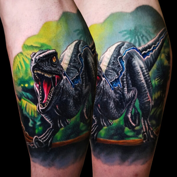 Velociraptor de Stéphane Living Colours Tattoo