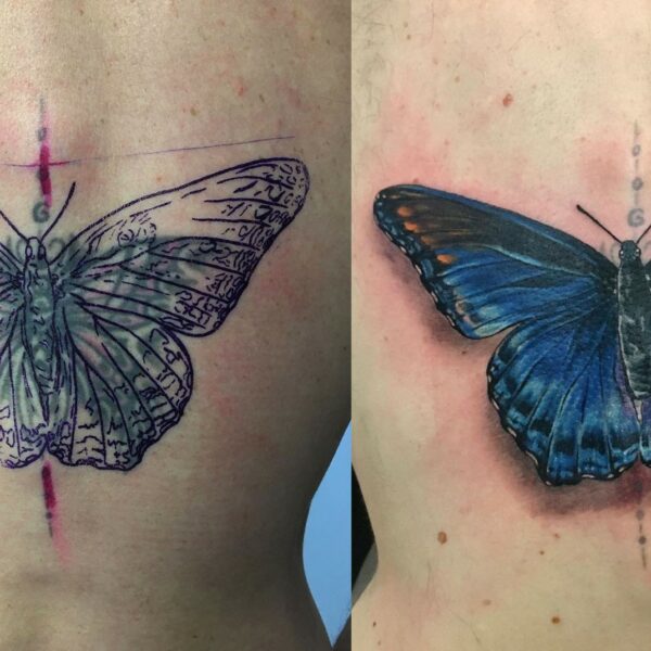 papillon tatouage
