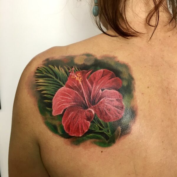 tatouage hibiscus