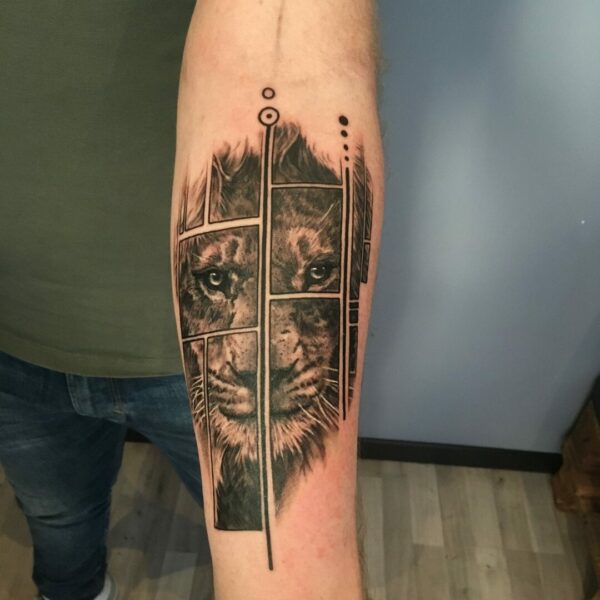 tatouage lion